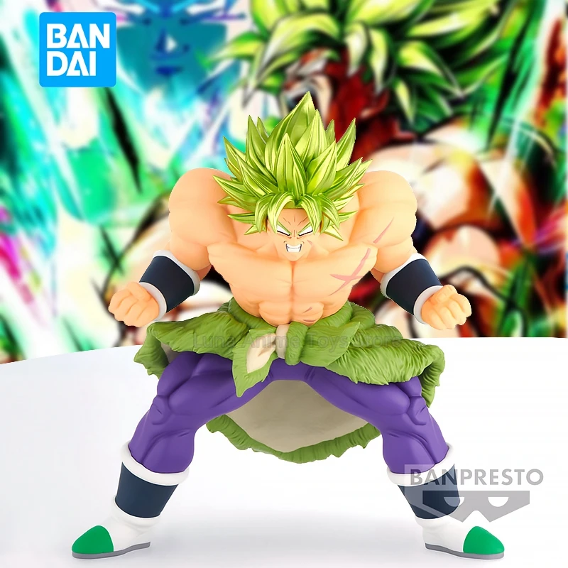 Bandai Original Banpresto Dragon Ball Super Saiyan Broly PVC Anime Action Figure Collection Model Ornaments Boys Kids Toys Gifts