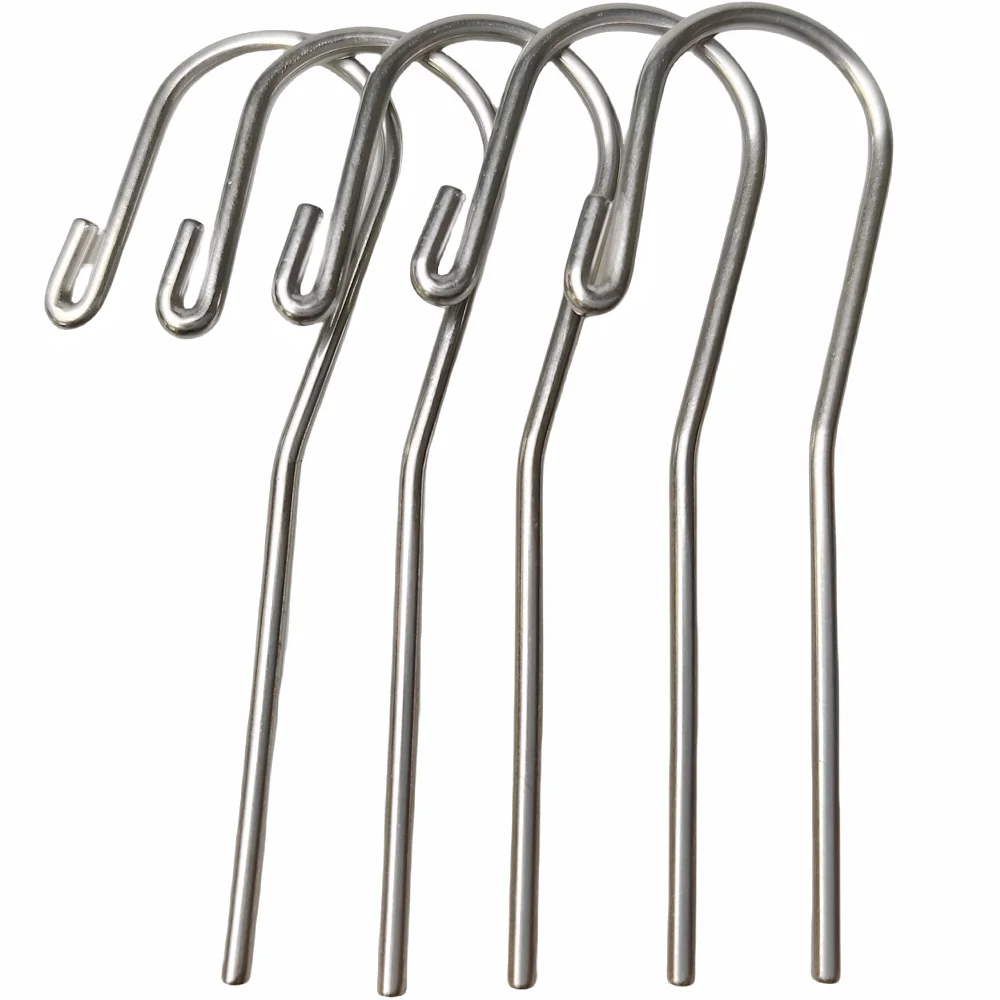 5Pcs/Pack Stainless Steel Dental Lip Hook Root Canal Measuring Accessories Lip Mouth Hook Apex Locator Tool