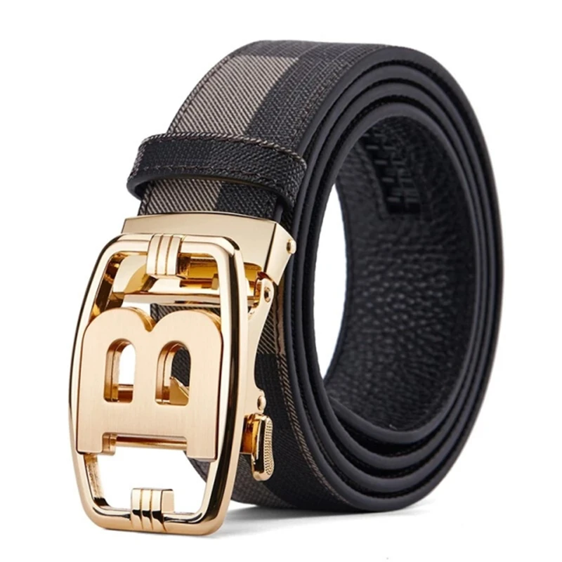 New Wide 34mm Luxury Vintage Designer B Belt Buckle Men High Quality Women Genuine Real Leather Dress Strap Male Belt for Jeans