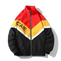 2026 Men's Jackets Streetwear Autumn New Trend Windbreak Coat Zipper Up Jacket Harajuku Coats Sports Black Blue Bomber Jacket
