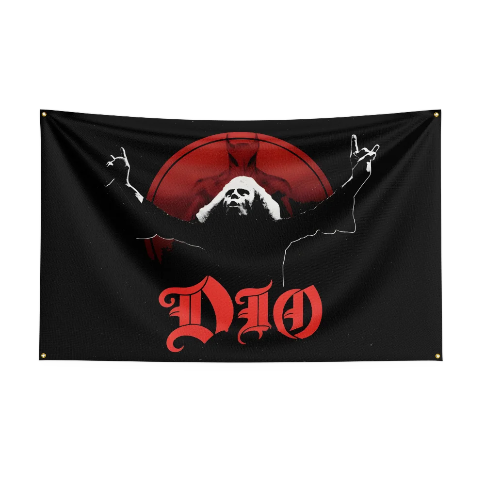 3x5 Ft D-DIOS Rock Band Flag Polyester Digital Printing Banner for Garage Wall Art Out Door Decoration With Brass Grommets