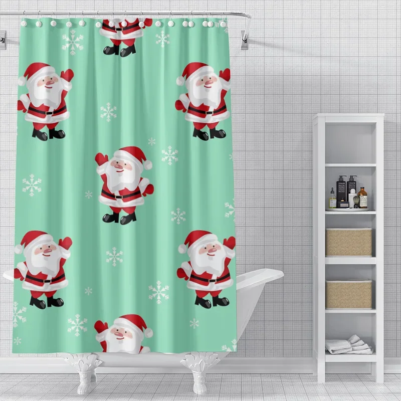 Home decoration shower curtains for bathroom waterproof curtain fabric Modern Nordic style Living Room Merry Christmas winter