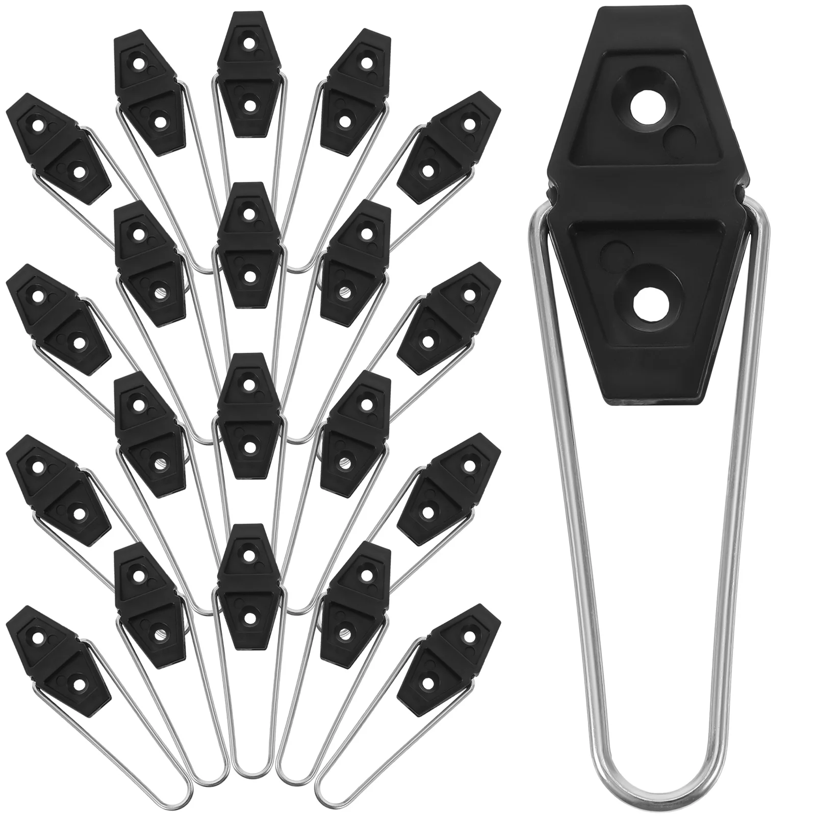 

30pcs Photo Frame Holders Black Plastic Iron Stand Rack Easel Board Brackets Display Supports Home Office Studio Use