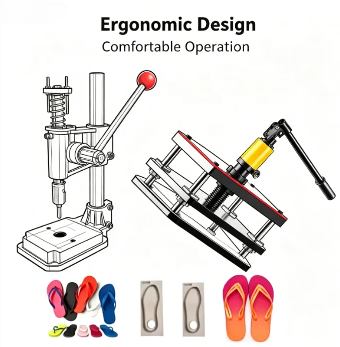 New type of flip-flop and slipper strapping  for manufacturing plants, sand shoe making machine