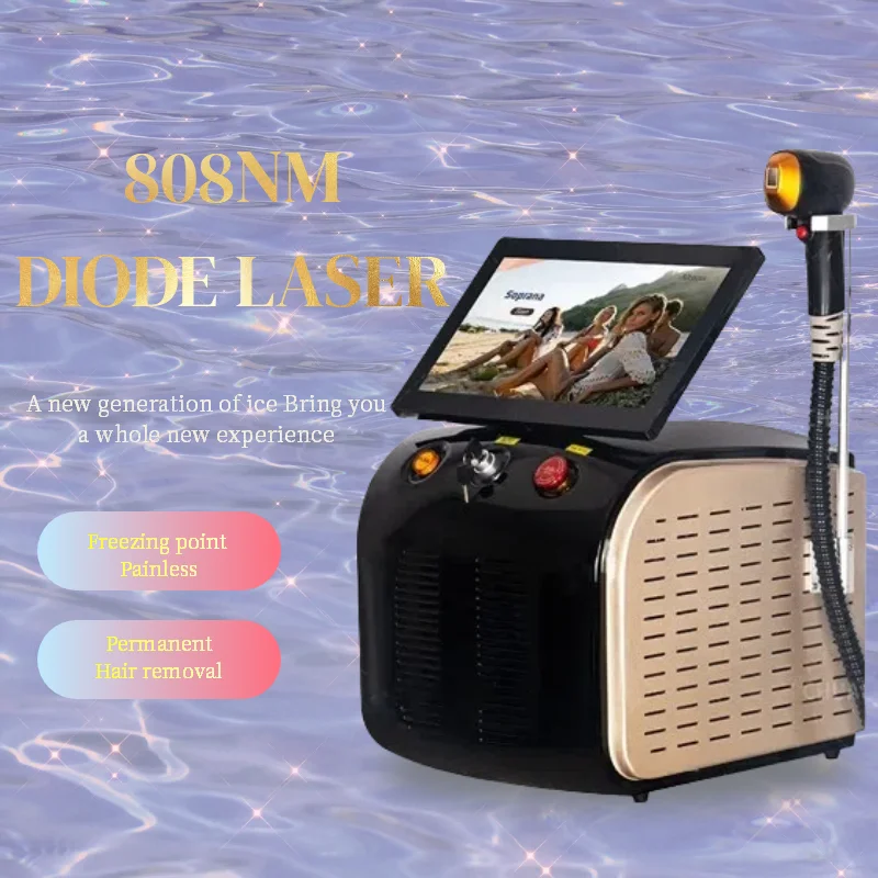 

HOT Device 3 waves 808nm 755nm 1064nm Alexandrite Permanent CE Professional Diode Ice Titanium Laser Body Hair Removal Machine