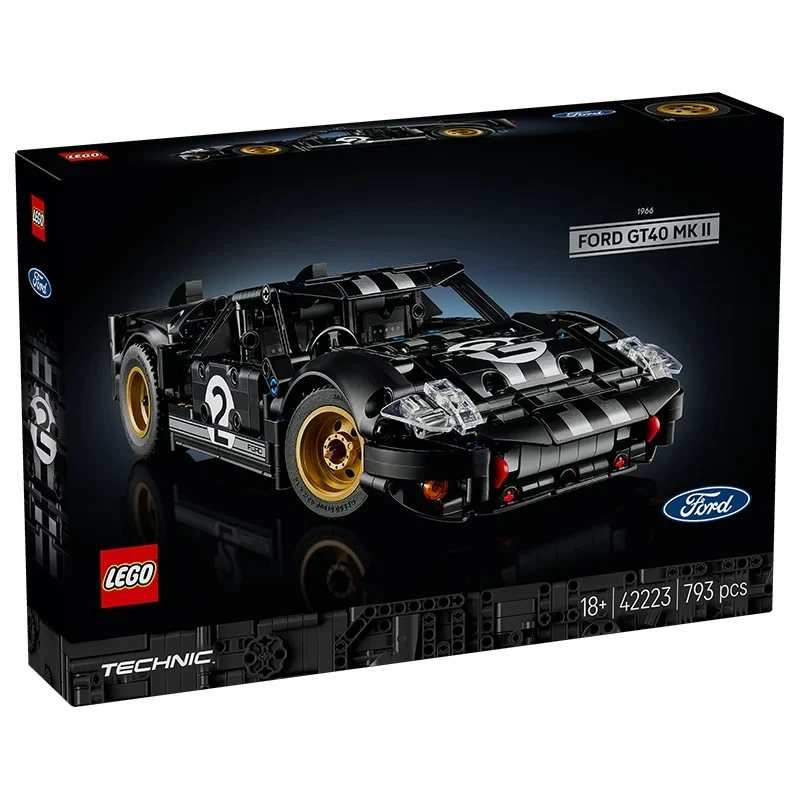 Lego Technic Seria 42223 Ford Gt40 Samochód Wyścigowy Prezent dla Chłopców Zabawka Edukacyjna Klocki Konstrukcyjne