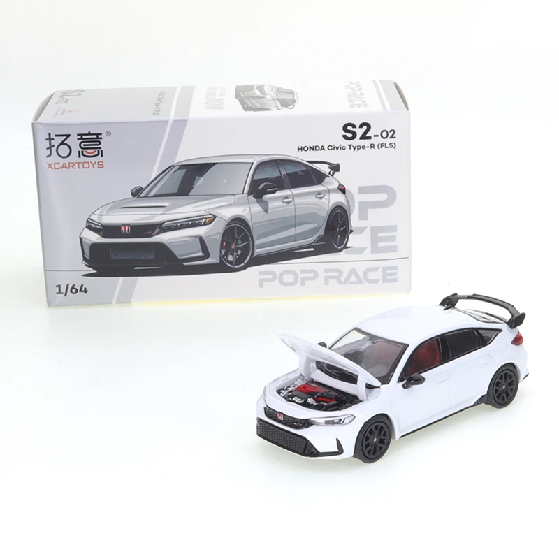 XCarToys 1/64 POP RACE GR86-EVA Honda Civic Type-R（FL5) PANDEM GR YARIS Diecast Alloy Model Car Toys for Boys Toy Vehicles