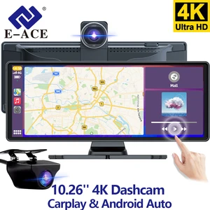 E-Ace 4K Dashcam 10,26 Zoll Android Auto & CarPlay Infotainment System 1080p Heckkamera GPS WiFi Bluetooth Video für Auto 8 Hauptverkaufsladungsbilanz - №5