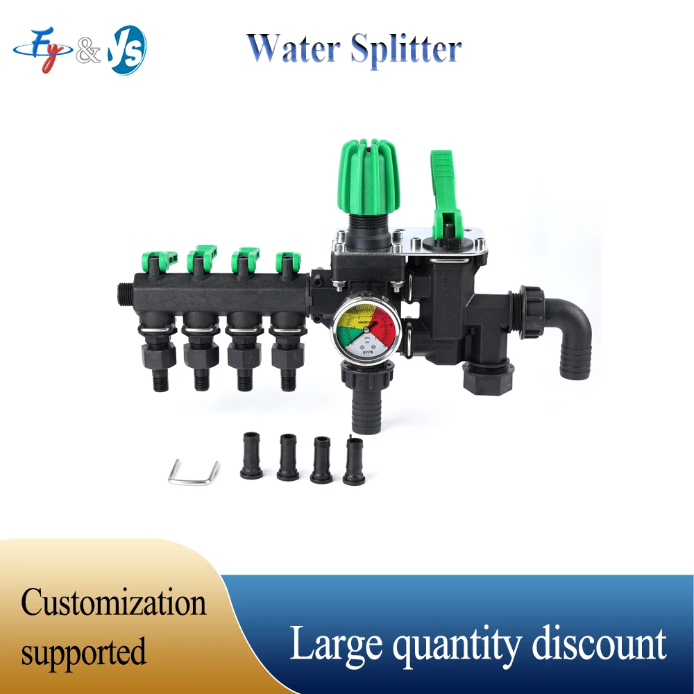 3/4 Way Water Splitter Valve Agricultural Sprayer Control Shut Off Valve For Farm Irrigation Animal Husbandry Aquaculture