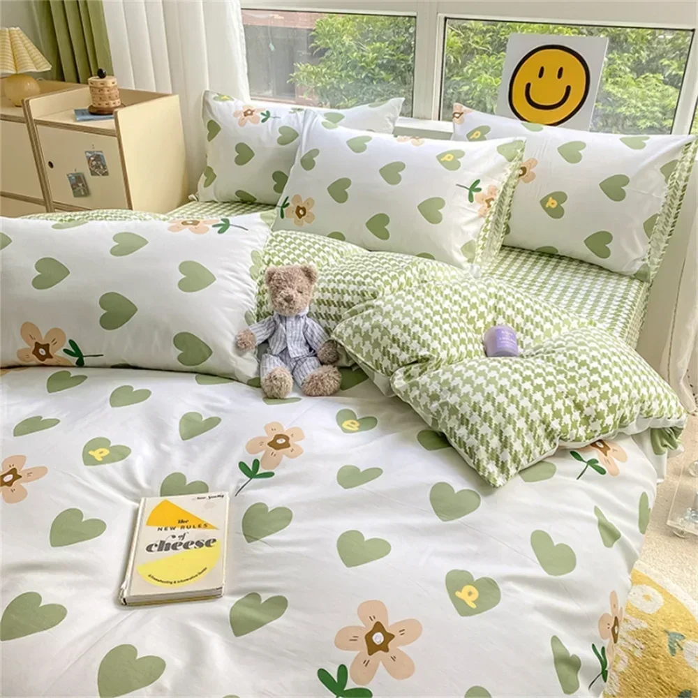 

Cotton Cartoon Quilt Cover For Kids Lovely Pattern Adults Quilt Cover AB Double-sided Comforter Children Bed Linens Duvet Cover