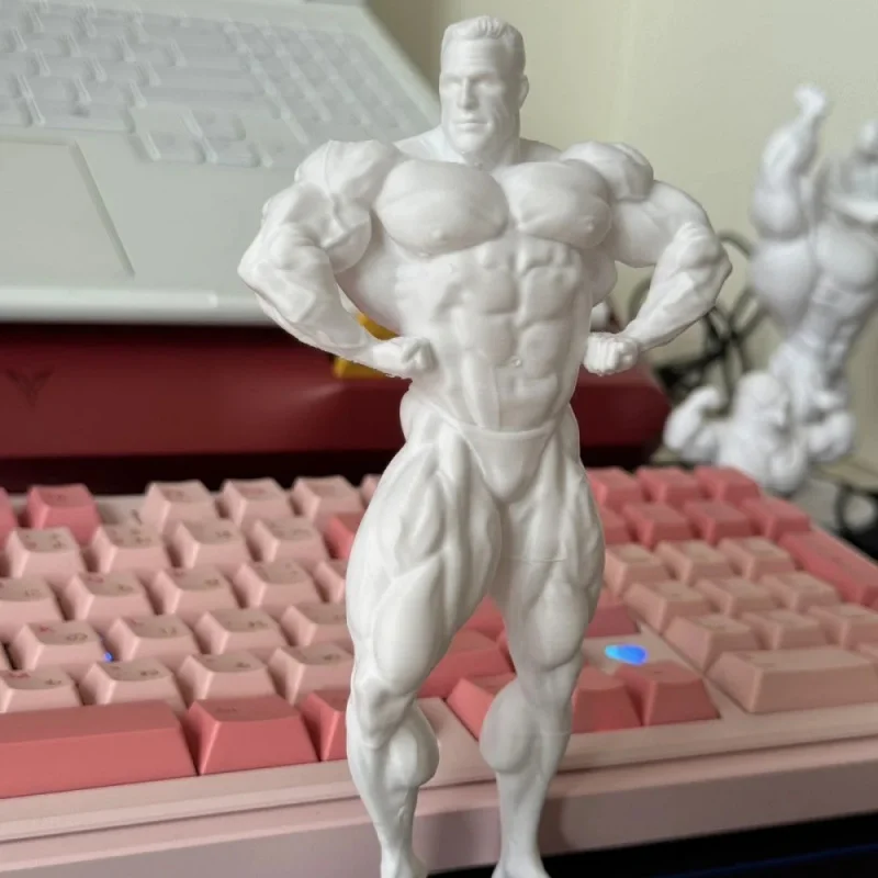 A Muscular Male Statue of A Bodybuilder as A Display Piece for the Entrance of the Gym, 18cm Tall.