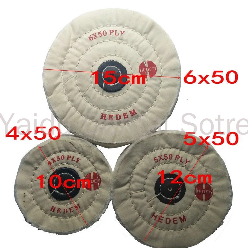 10Pcs Dental Lab White Cloth Polishing Wheel 50 Layers of Thick Velvet Cotton Cotton Cloth Wheel for Finishing and Polishing