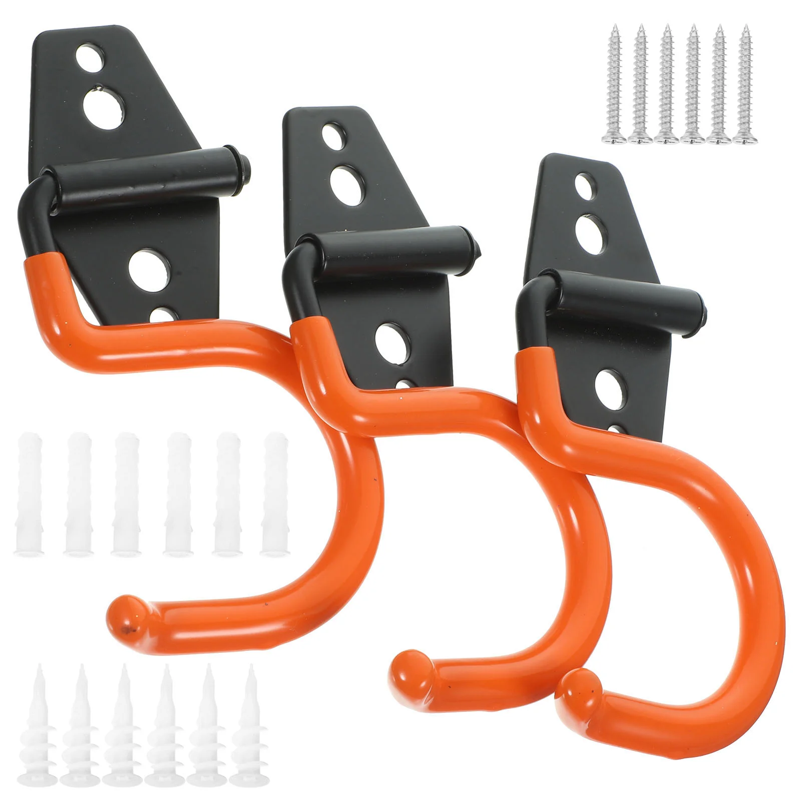 

3 Pcs Wall Hook Garage Ladder Utility Hooks Iron For Hanging Heavy Duty Garden Tool Organizer