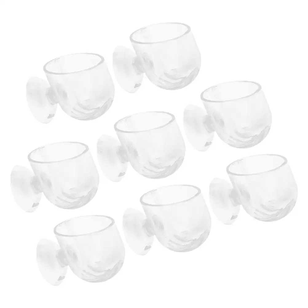 

4pcs Aquarium Flower Pots Transparent Acrylic Holders Fish Tank Decor Hole Easy Clean Storage Suitable