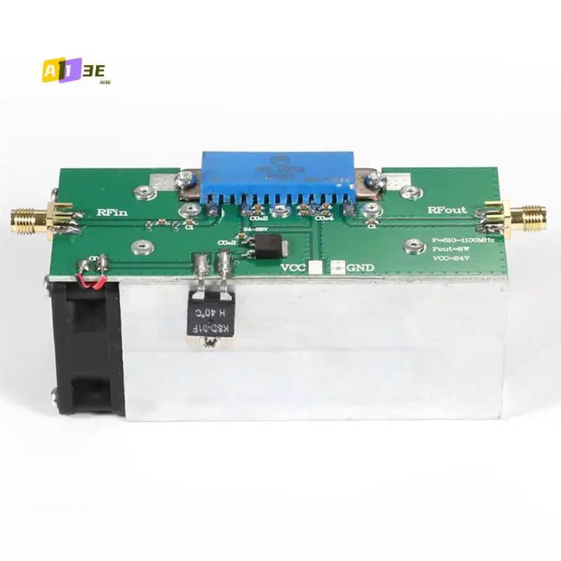 A13E-8W Microwave RF Power Amplifier Image Transmission Amplifier Module Board With Cooling Fan 600-1100Mhz Amplificatore