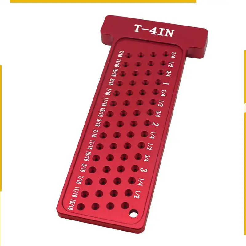 A76K 1 PZ Posizionamento dei fori in lega di alluminio Strumento di misurazione del calibro per incisione Marcatura imperiale T-Rule