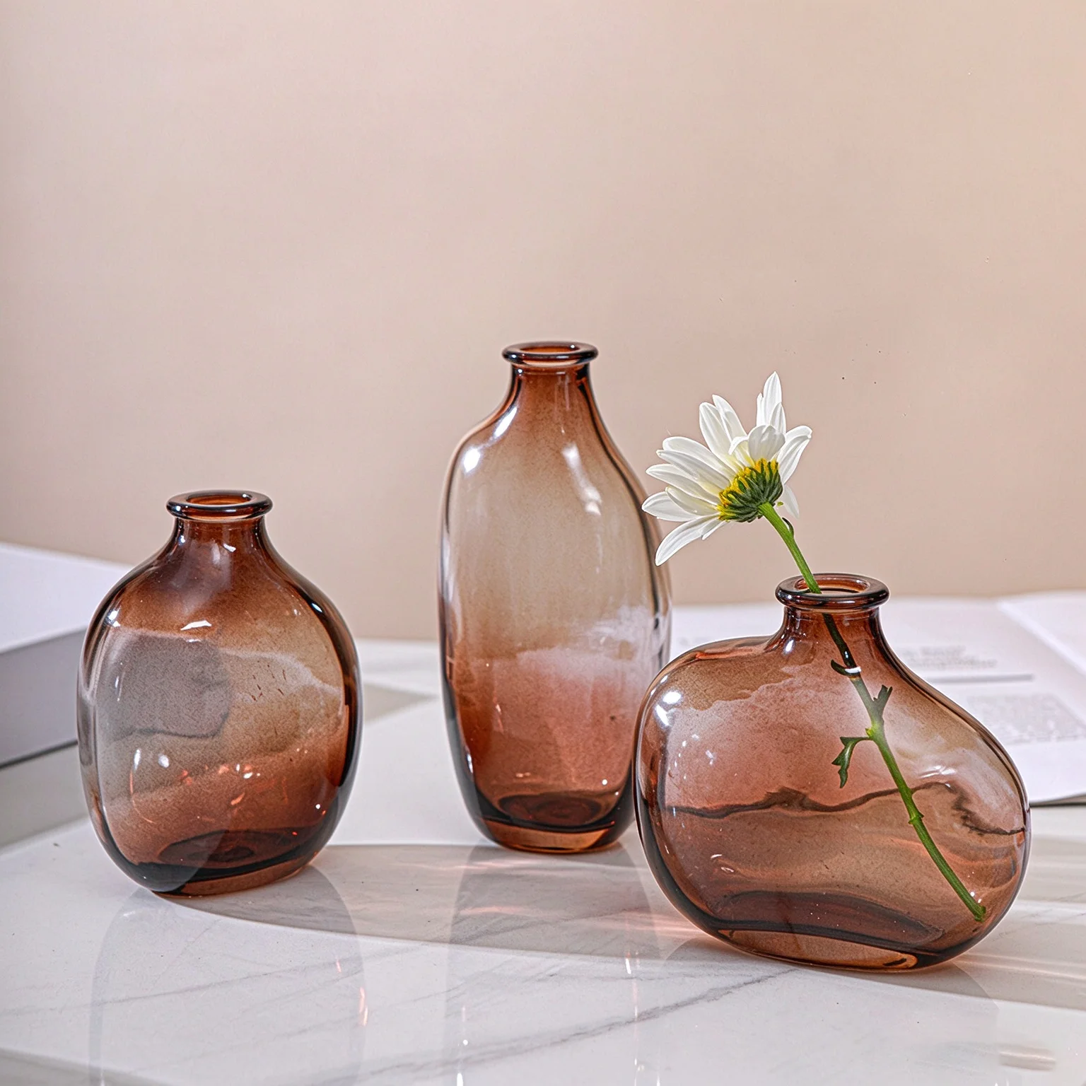 Colorful Glass Reed Diffuser Bottle Empty Essential Oil Aromatherapy Bottle Home Table Decor Fragrance Container