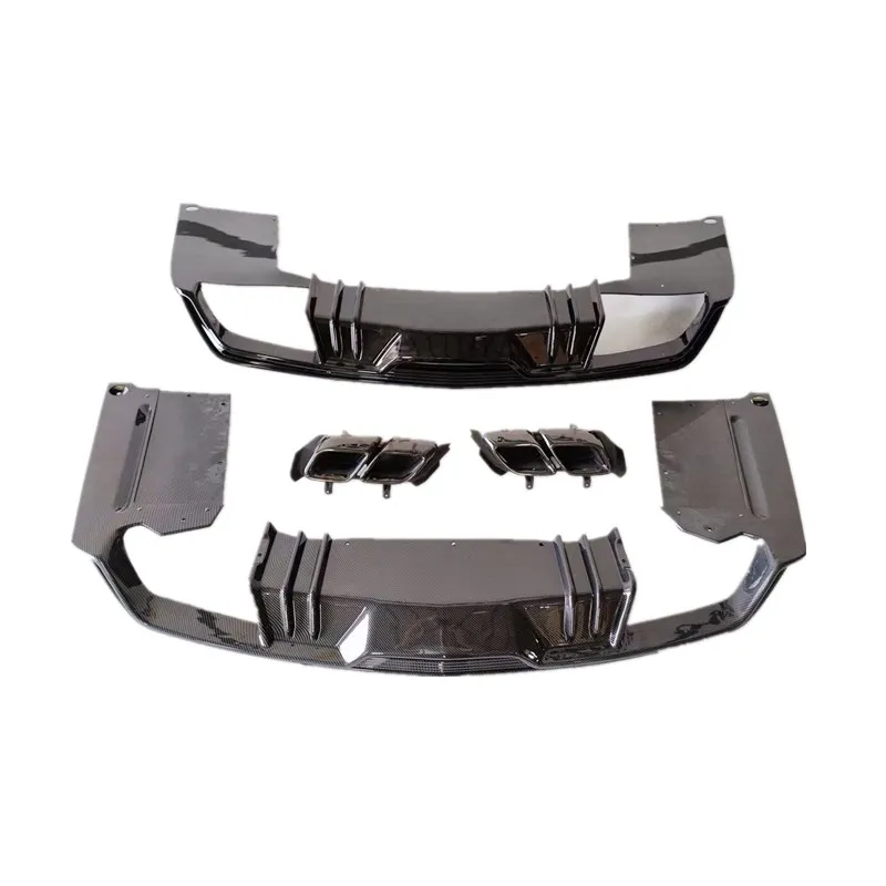 

Rear Diffuser Bumper Lip For Cadillac CT5 2020-2023 Car Diffuse with Exhaust Pipes Upgrade Black Wing Style Auto Body Parts