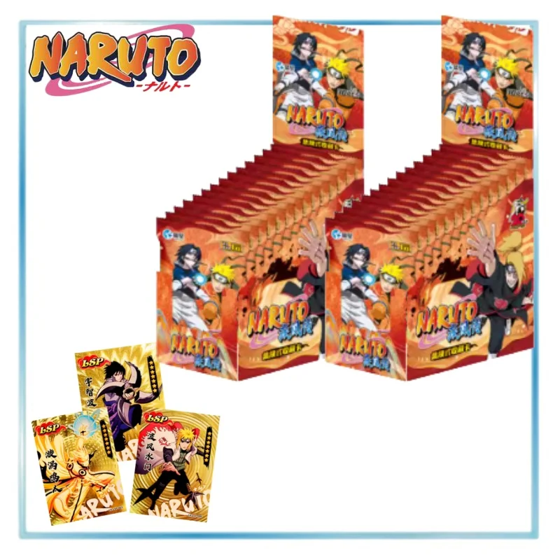 A Complete Box of Genuine New Naruto Collectible Card Anime and Game Merchandise with Limited Edition Gifts From Sasuke Naruto