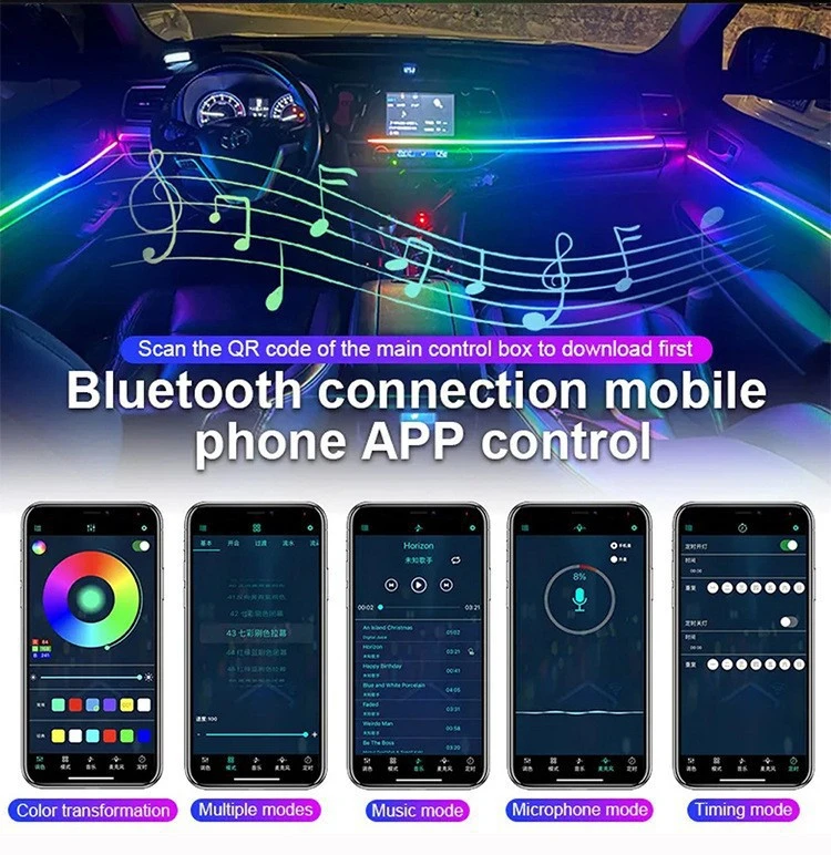 18/22 dalam 1 Lampu Ambient In - Car Dashboard Light Fiber Optic ulasan dan harga