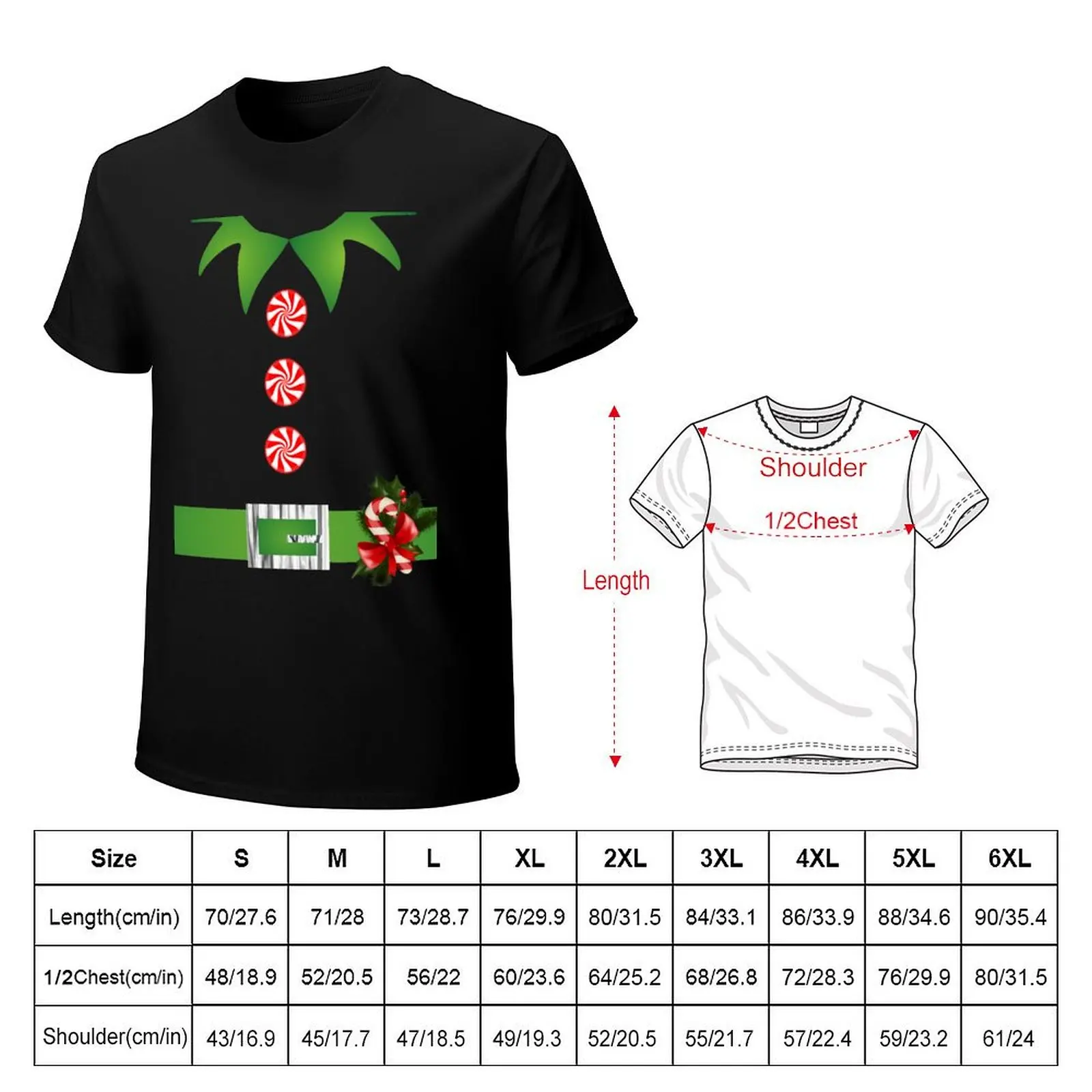 green elf Merry Christmas Santa's helper elf costume T-Shirt anime clothes anime tshirt T-shirt men