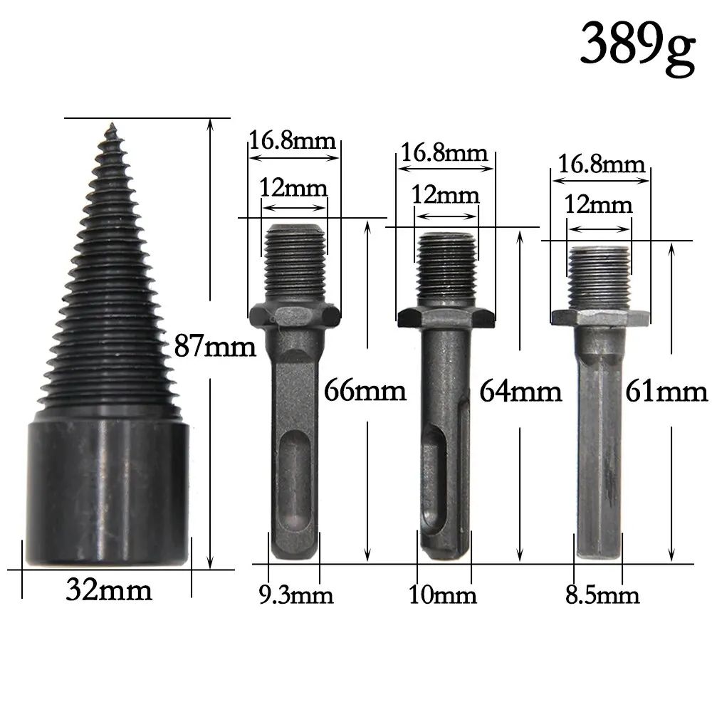 32mm Blackened Interchangeable Handle Chopping Drill Bit Electric Drill Electric Hammer Machine Tool Set for Breaking Wood