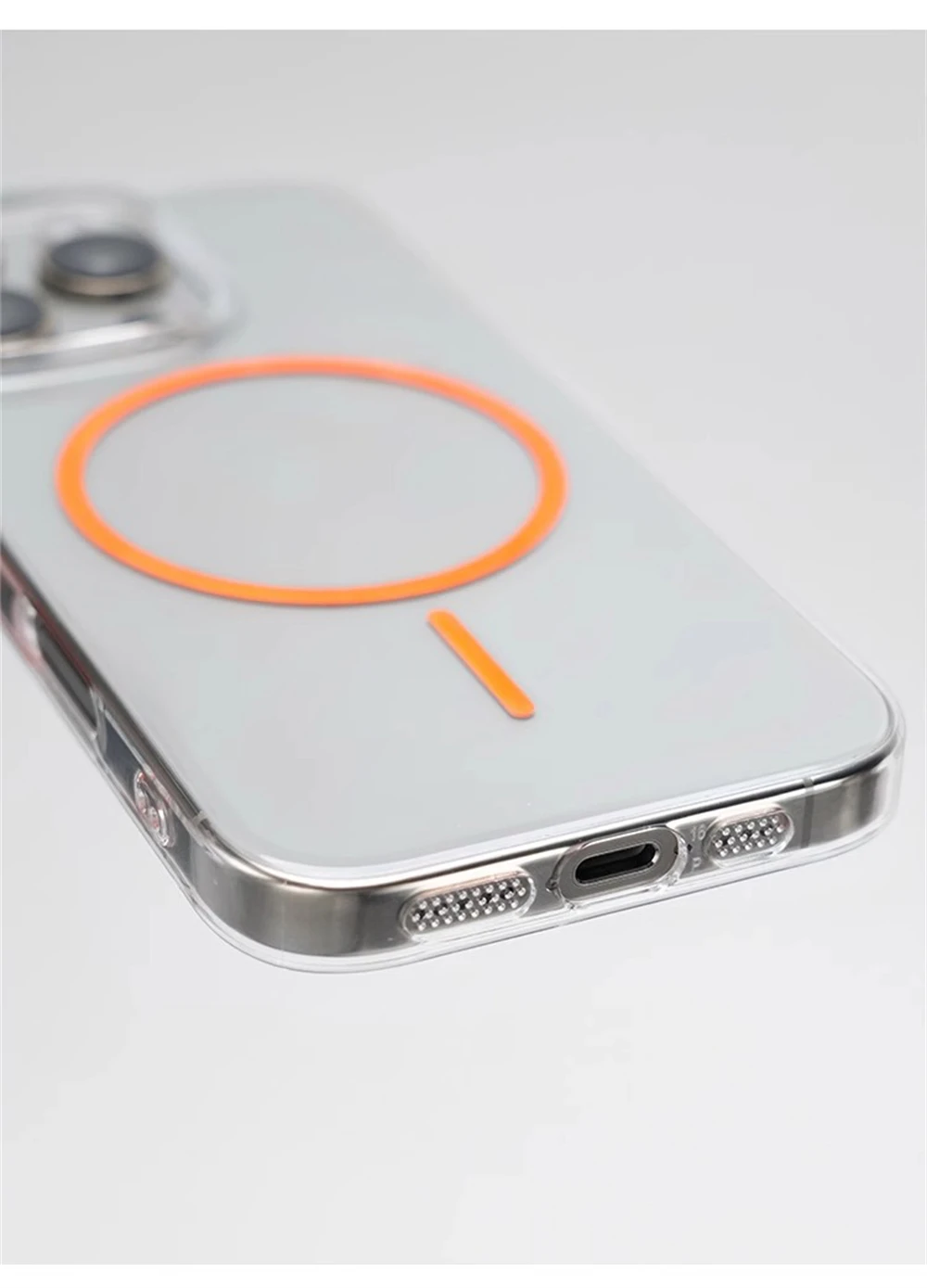 Ultradünne Transparente HD Einfache Hart-PC-Hülle für iPhone 18 17 16 15 Pro Max 14 13 12 mit Magsafe Magnetischer Drahtloser Ladeabdeckung – Detail 7
