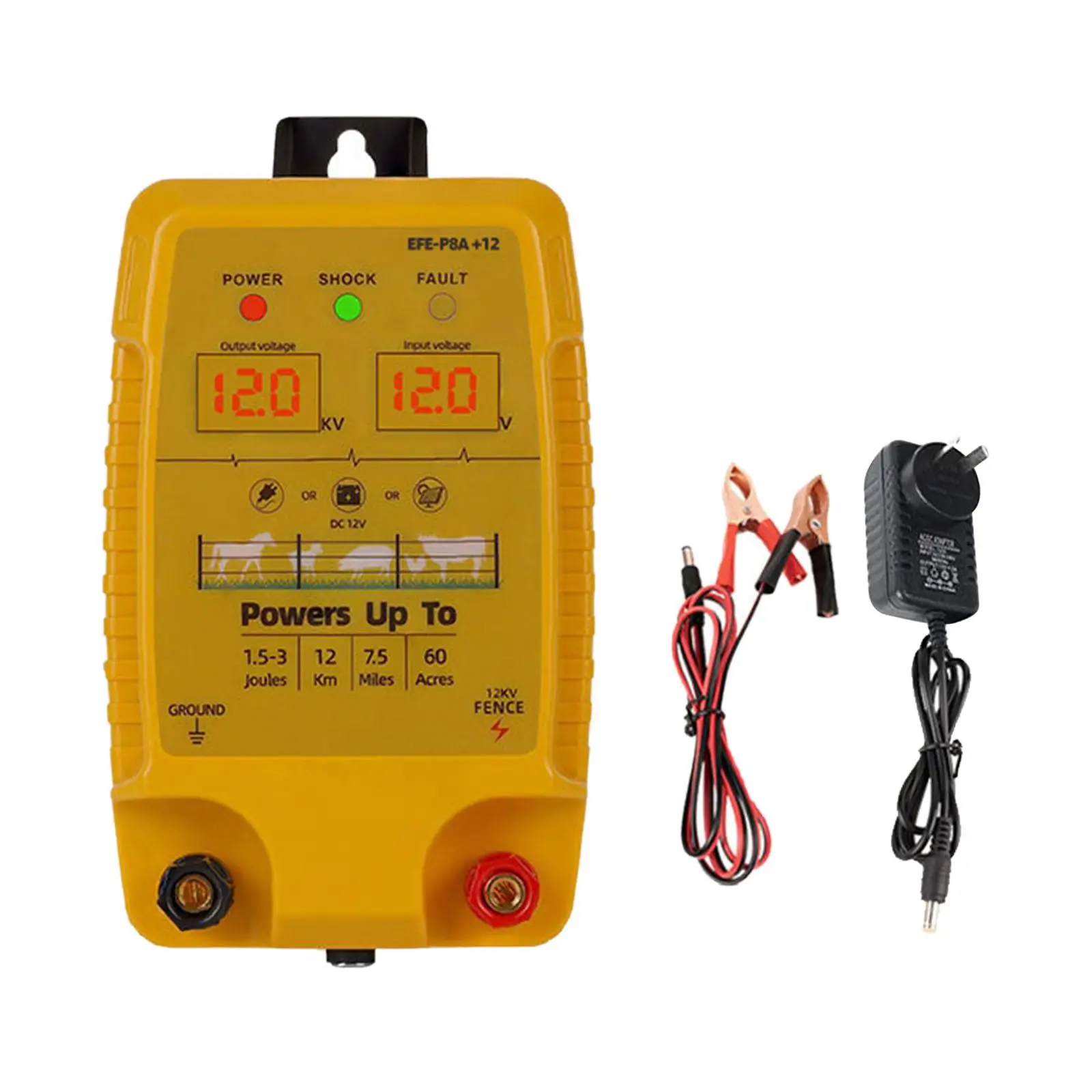 

Electric Fence Energizer Sturdy Livestock Fence Charger for Lawn Farm Cattle