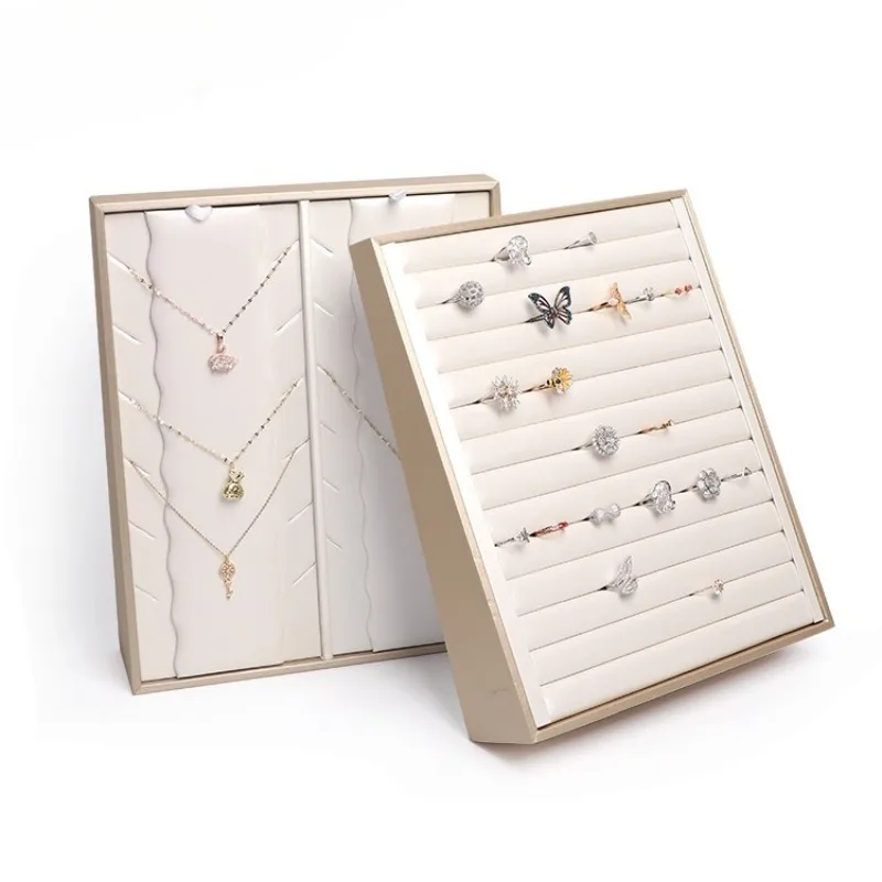 

Вертикальная подставка для ювелирных изделий, кожаные женские кольца, серьги, стеллажи для демонстрации ювелирных изделий, роскошные инструменты для упаковки ювелирных изделий