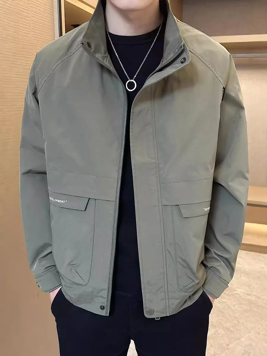 Streetwear New Men's Spring Autumn Lightweight Jacket Oversized Casual Windbreaker Coat Trendy Outdoor Work Daily Wear Fash