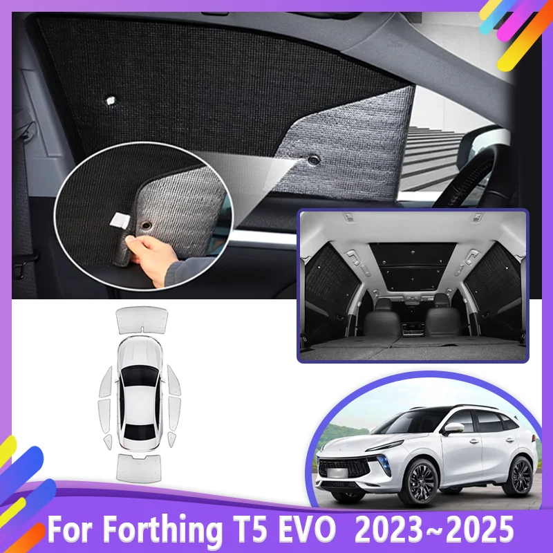 

Car Window Sun Visor For Forthing T5 EVO 2023 2024 2025 DFSK Forthing 5 Windshield SunShade UV Protection Reflector Auto Parts