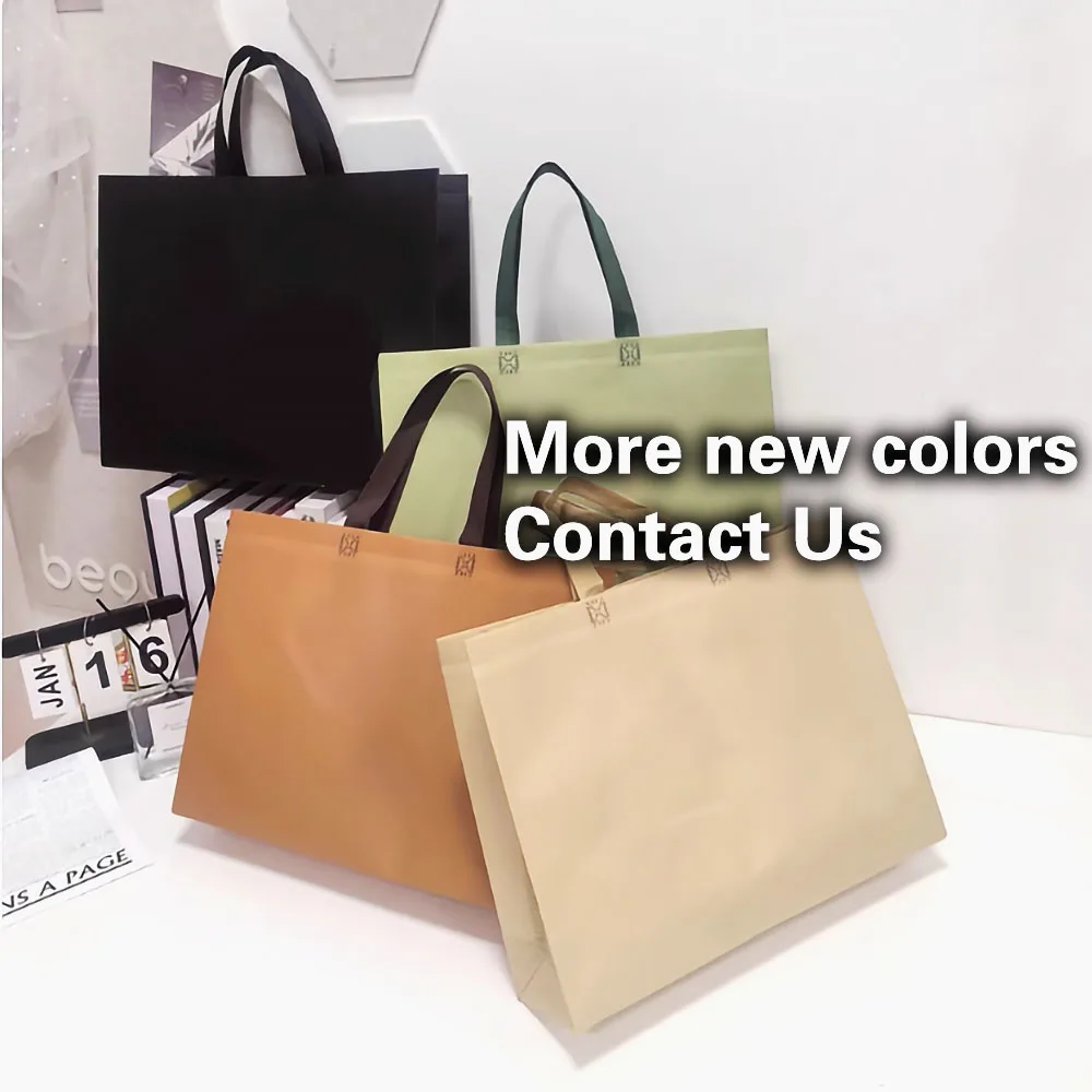 100pcs Double sided Print Logo Waterproof film non-woven fabric Gift Bag Phnom Penh Advertising Shopping Eco Bag Customized Logo