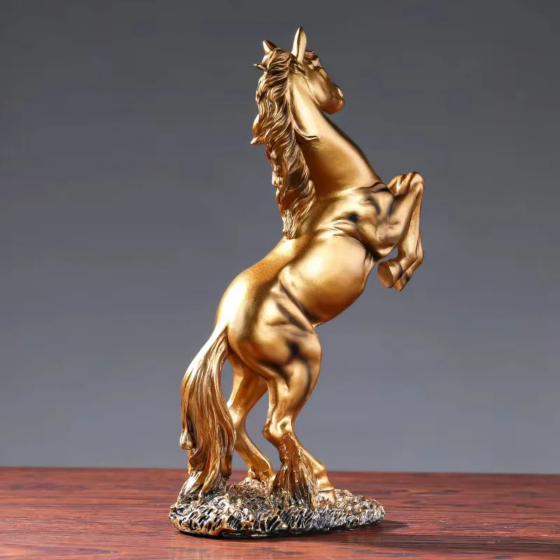 European Style Home Resin Victory Horse Statue