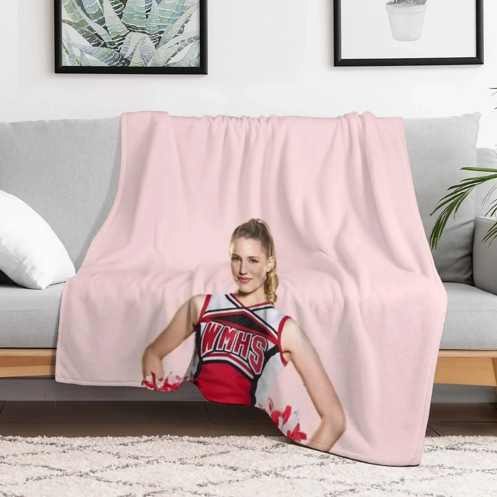 Glee Quinn Fabray (Cheerleader) Half Body Throw Blanket Portable Lightweight Blanket for Travel Camping