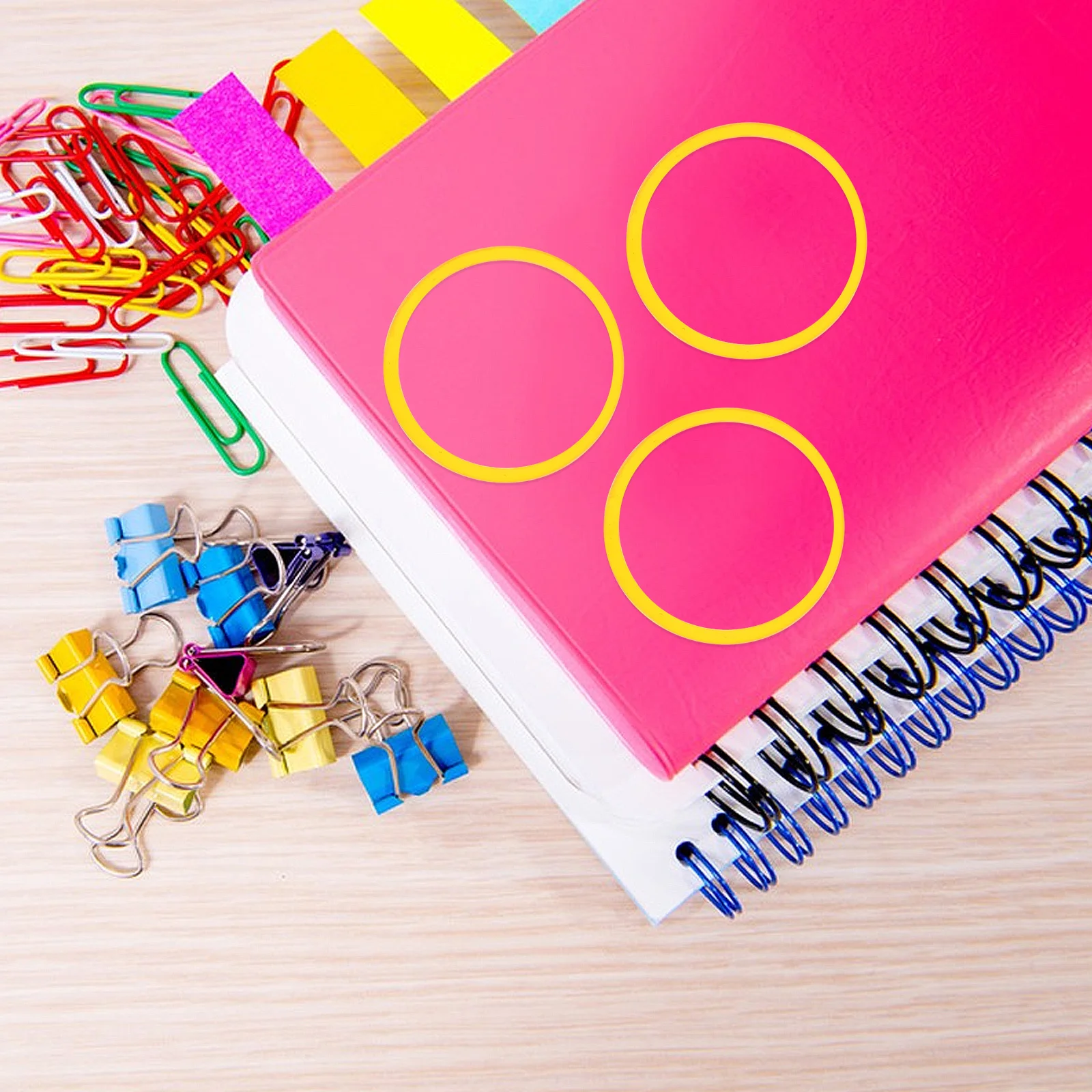 

1Set Rubber Bands Thick High Elasticity Soft Rubber Elastics for Office Supplies File Folder Trash Can Organizer Bulk Elastic