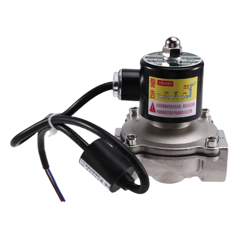 

AS60-Водопровод Нержавеющая сталь 304 Электромагнитный регулирующий клапан DN25 220 В Нормально закрытый водяной клапан Трубопровод 1 дюйм