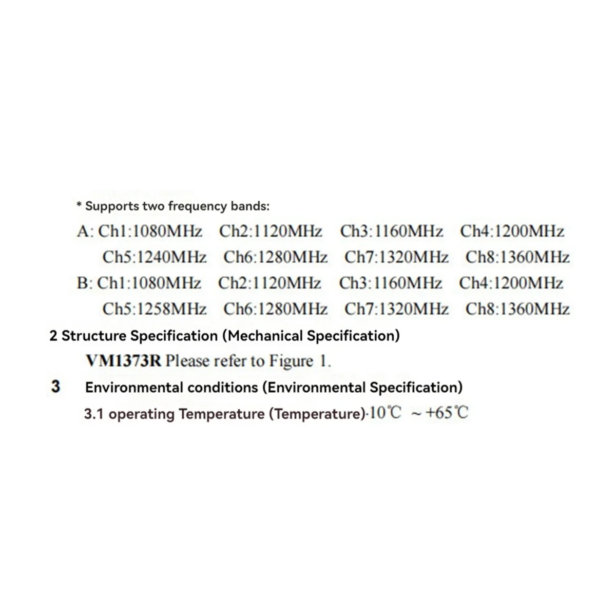 VM1373R 1.2G 1.3G 9 ช่อง VRX Analog Receiver ความไวสูง Strong RSSI สัญญาณการตรวจจับ SFT