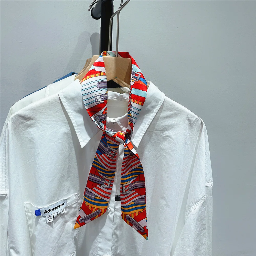 النسخة الكورية من الفصول الأربعة تنوعا اللون مطابقة نمط المرأة التفاف حقيبة طويلة الشريط عقال غاسل 5*90 سنتيمتر #4