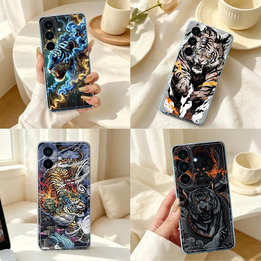 Dragon Tiger Down Case for Samsung Galaxy A36 A13 A52 A31 A14 A16 A26 A24 A55 A23 A33 A52 A25 A57 Phone Cover A54 A15 A34 A35