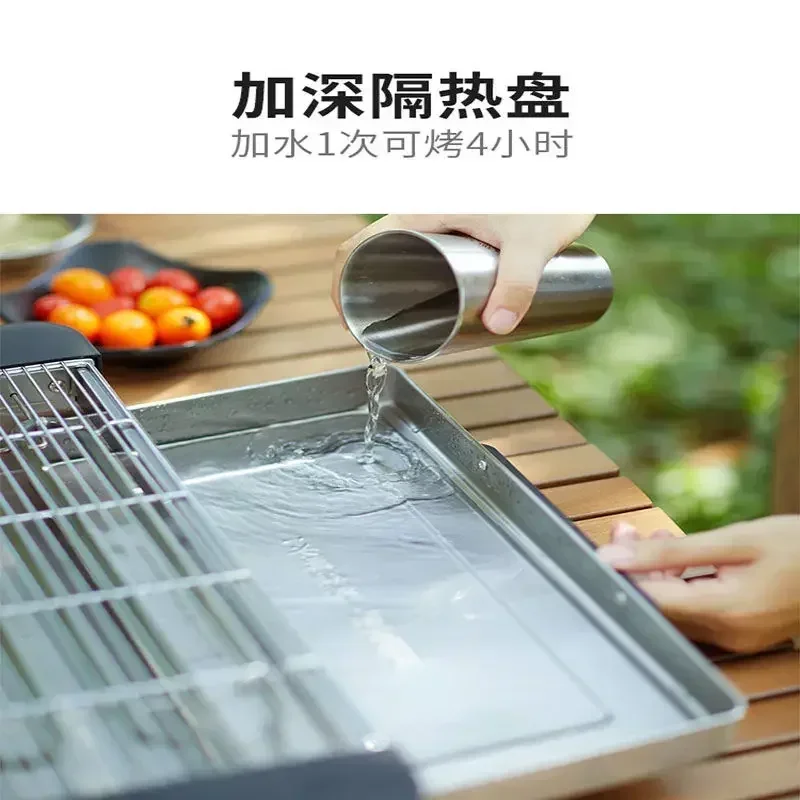 Household electric grill pan. Smokeless. Indoor and outdoor use. Korean iron plate. Pancake all-in-one pan