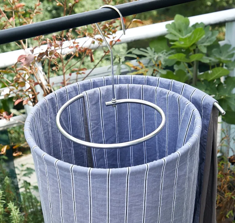 Stainless Steel Drying Rack Drying Quilt Sheet Snail Spiral Round Drying Rack Household Family Essential Balcony Indoor Outdoor
