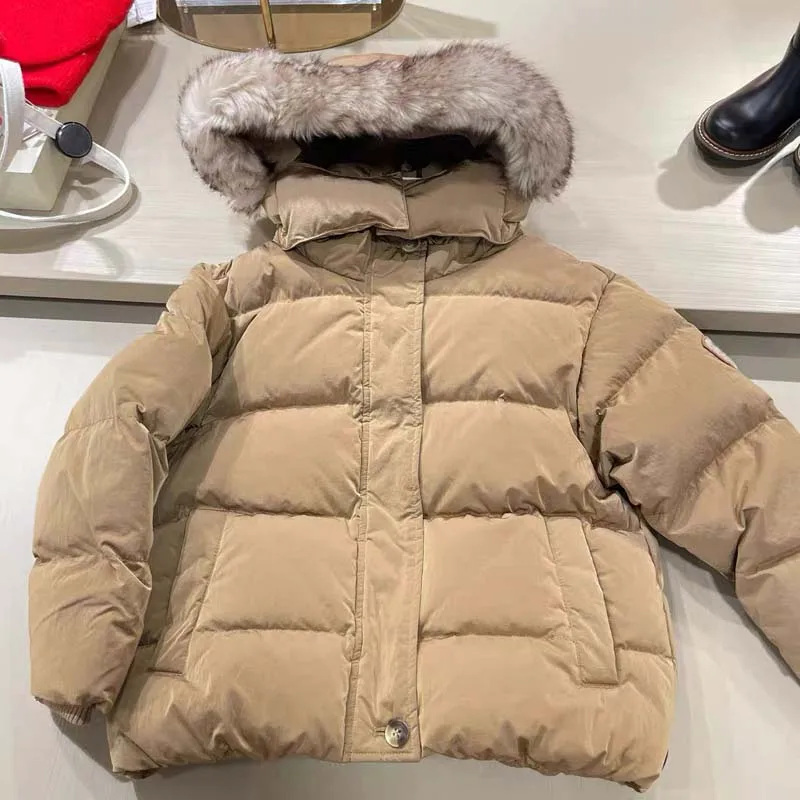 

In Stock 2025 Autumn Winter BP Baby Girls Windproof Thickened Warm Hooded Down Jacket Baby Boys Jackets Kids Boutique Clothes