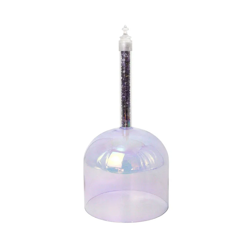 Star Linkup 6/7 Inch Clear Amethyst Hand‑Held Crystal Singing Bowl, 432Hz Premium‑Tone Sound Therapy Percussion Bowl With Portable Carry Case