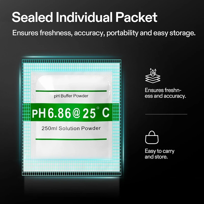Enjoy New 18-Pack PH Meter Buffer Solution Powder, PH 6.86/4.00/9.18, PH Buffer Powder For Precise & Easy PH Tester Calibration