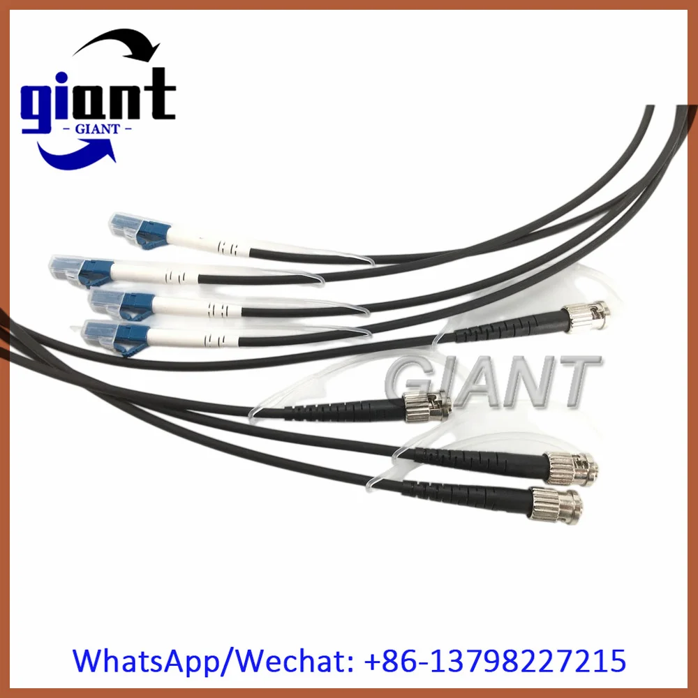 10pcs/Lot! 1C,SM,G657A1,9/125,3.0mm Black TPU Armored Cable,1M ST UPC Male to LC UPC Fiber Optic Patch Cord