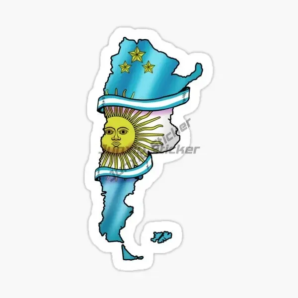 Argentina Flag Map Emblem Creative Stickers for Car Motorcycle Bicycle Helmet Wall Window Table Decoration Accessories