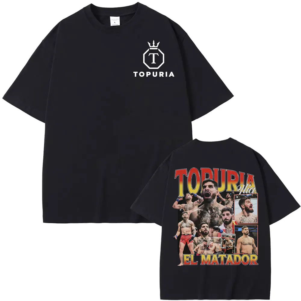 El Matador Ilia Topuria ヴィンテージグラフィック Tシャツ紳士服