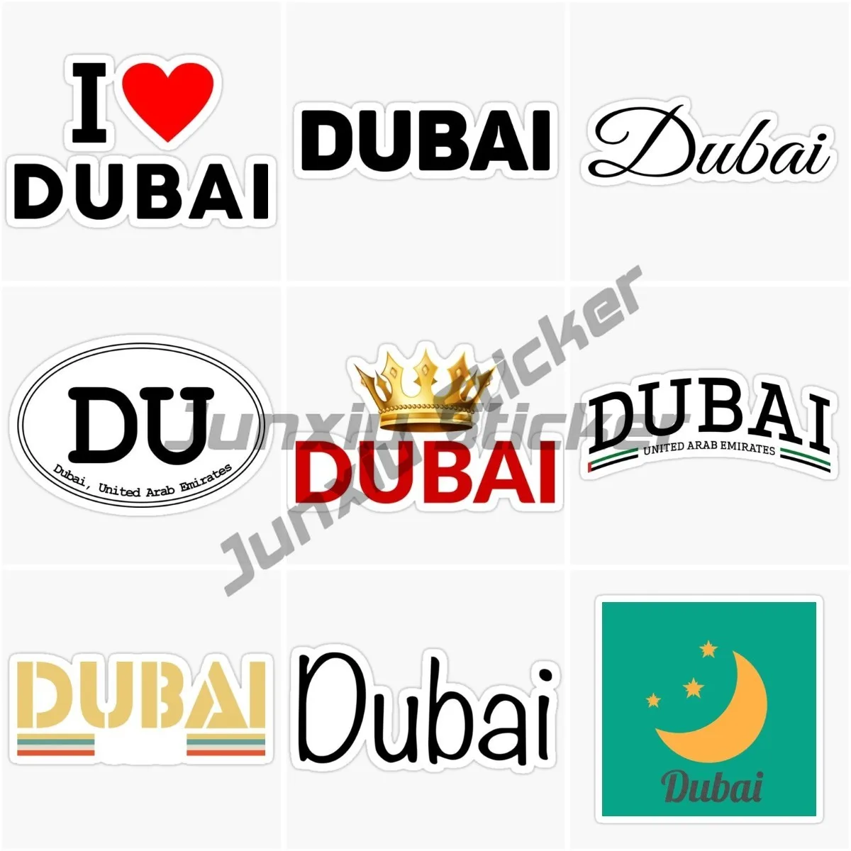 Numerical Alphabet UAE Scenic Dubai Motorcycle Car Window Decal PVC Best Selling Vinyl Autohesion Decorate Decal