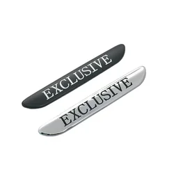 EXCLUSIVE Logo Car Styling Fender Body Side Stickers Emblems for Range Rover Sport A4 A8 AMG Trax Highlander Decal Accessories