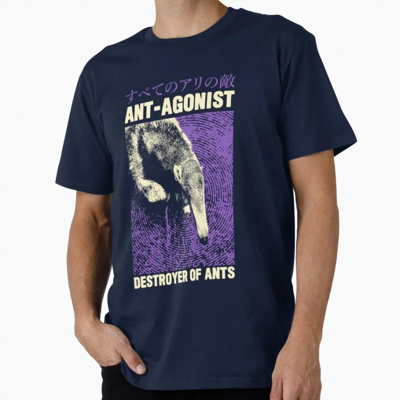 

vintage Antagonist Anteater meme animals Japanese printed clothes Funny gift T shirt for men Large size Tops S-6XL 100% cotton